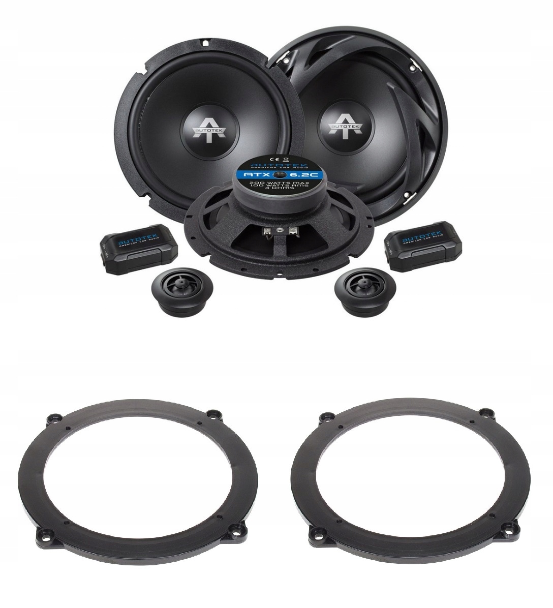 Autotek ATX6.2C Reproduktory vzdialenosti 16,5 cm Audi A3 8P (zadná časť) 2003-2012