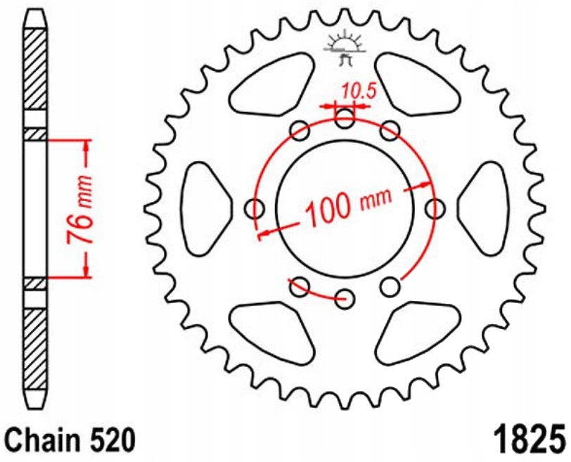 Zadní ozubené kolo Jt R1825 37-48Z pro Suzuki Gsx-r 1100 W