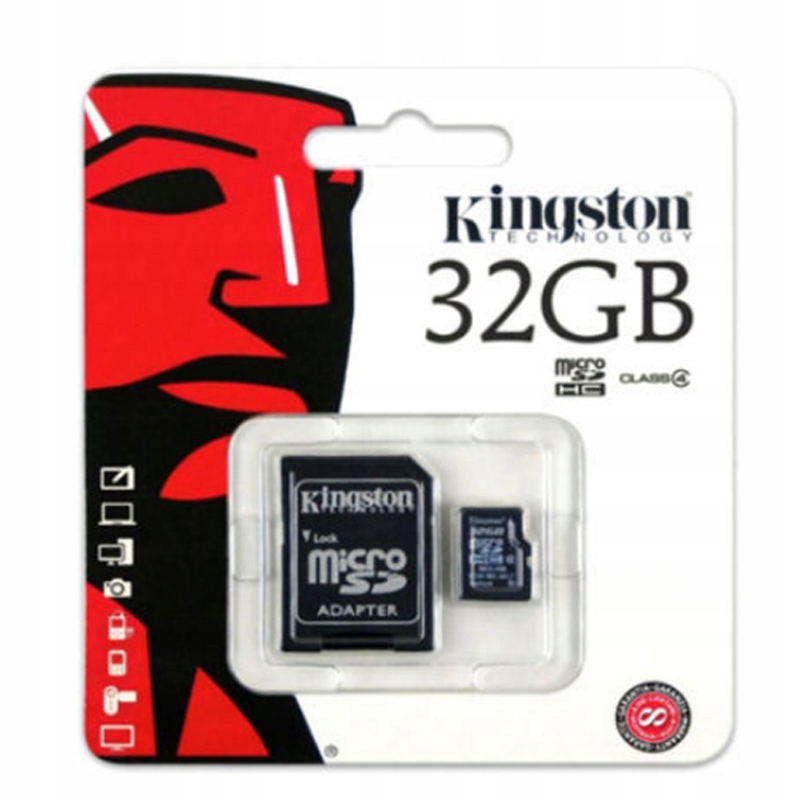 KINGSTON KARTA PAMIĘCI MICRO SD SDHC 32 GB + ADP.