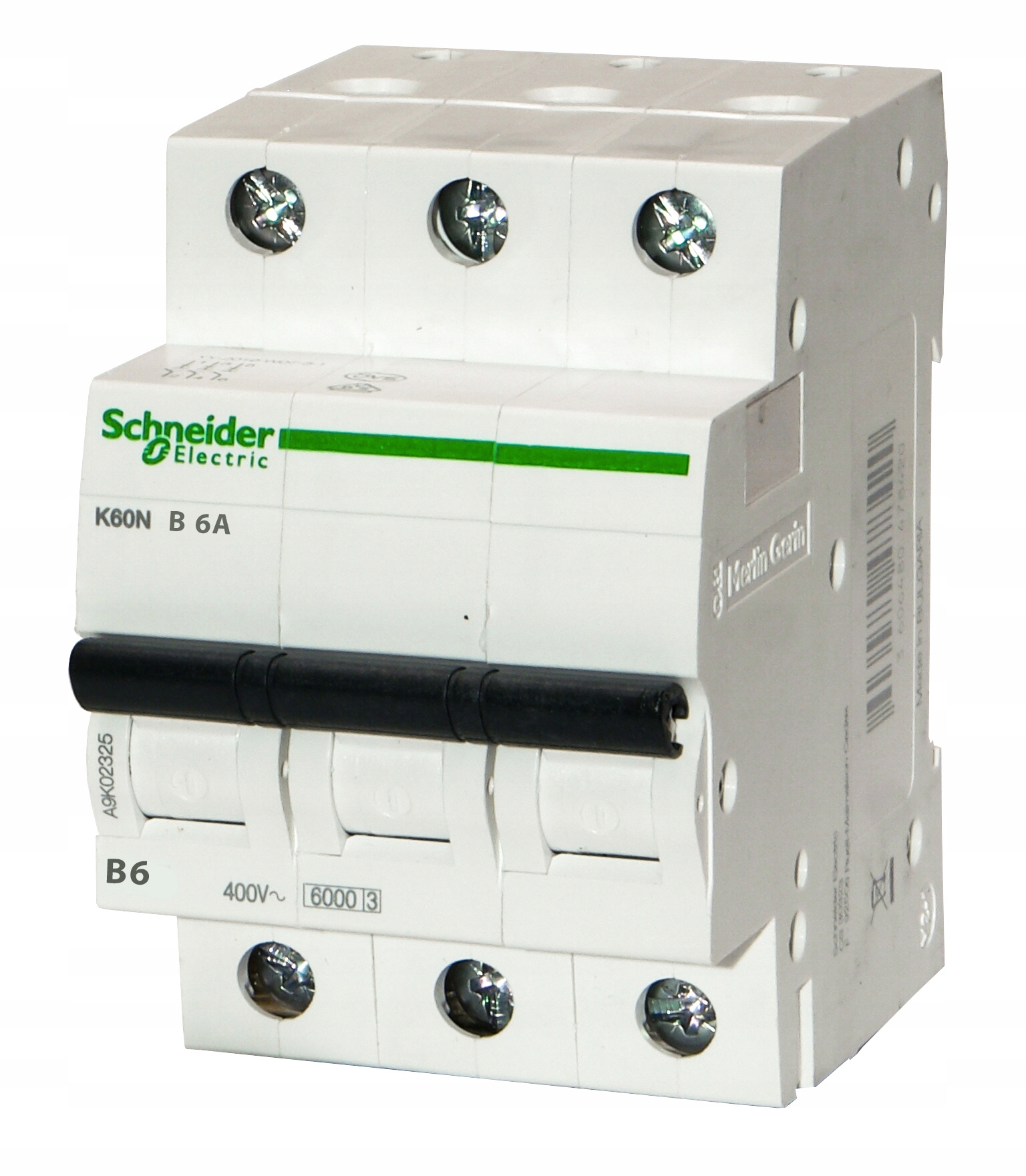 Nadproudový spínač Schneider 3P B6A pojistka