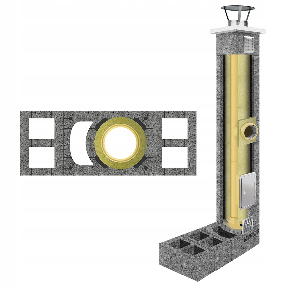 Zateplený komínový systém fi 180 6 m +5 W