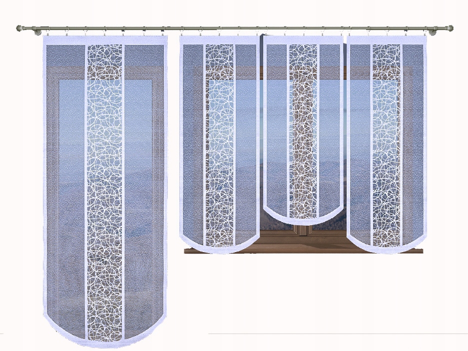 

Mg Atos panel Ekran firana Ażur Żakard 60x120 cm