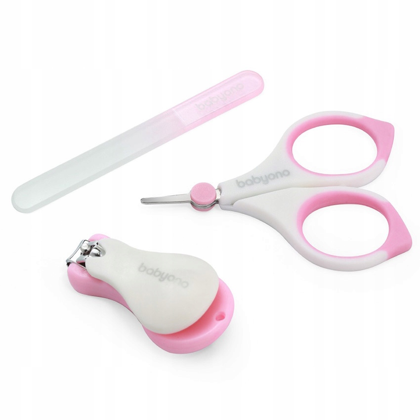 BABYONO ZESTAW KOSMETYCZNY DO PIELĘGNACJI PAZNOKCI + ETUI RÓŻOWY 398/02 Marka Babyono
