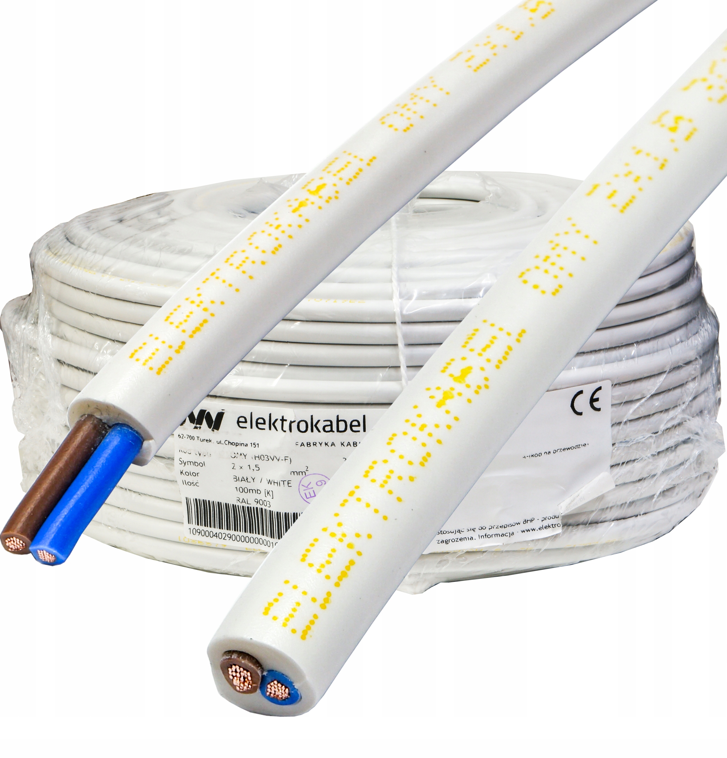 Kábel Omy 2x1,5 mm 300/300 V Lanko Cu 100 m okrúhle