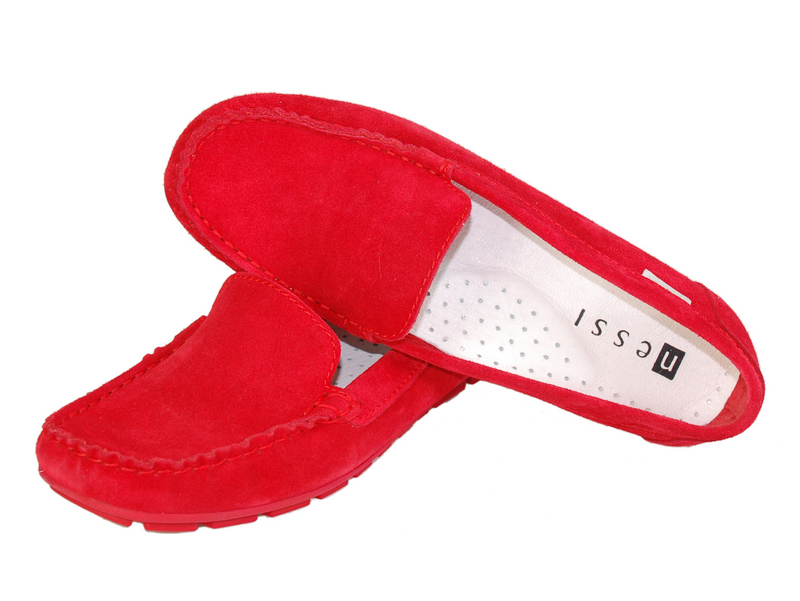Nessi 17130 mokasyny czerwone zamsz 36 Rozmiar 36
