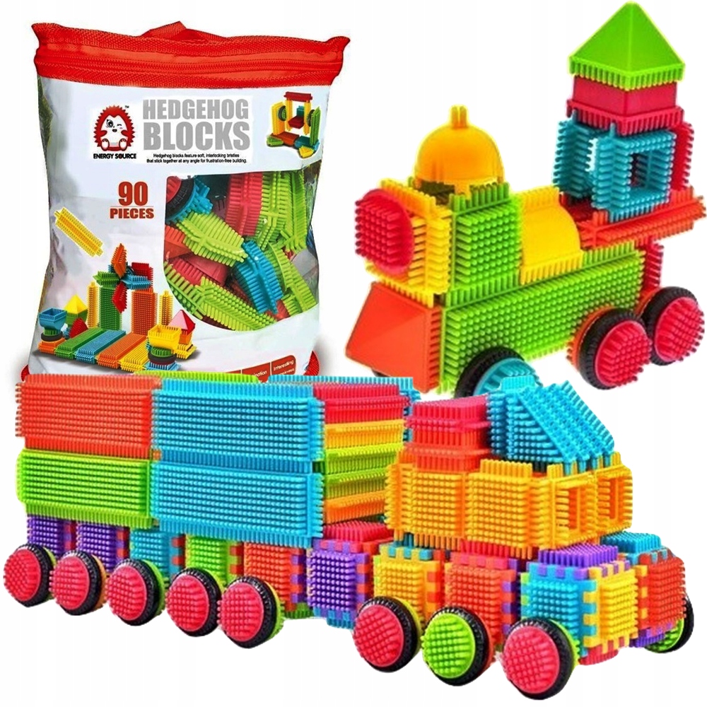 

Klocki Wafle Edukacyjne Konstrukcyjne Jeżyki 90 el