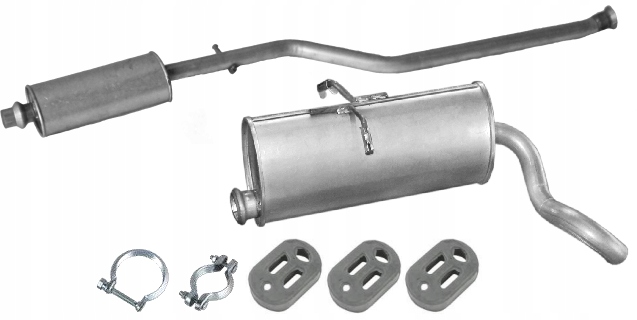 TŁUMIK ŚRODKOWY KOŃCOWY CITROEN BERLINGO 1.1 1.4