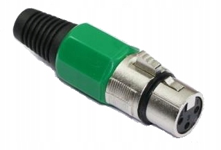

Gniazdo canon Xlr 3pin Zielone na kabel (1124)