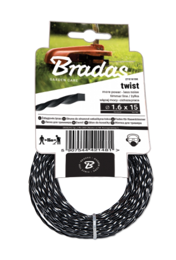 

Żyłka do Kosy Podkaszarki Twist 2,7x15 Bradas