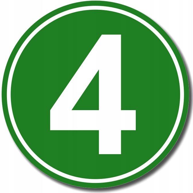 NAKLEJKA EURO 4 norma ADR CZYSTOŚĆ SPALIN 16 cm