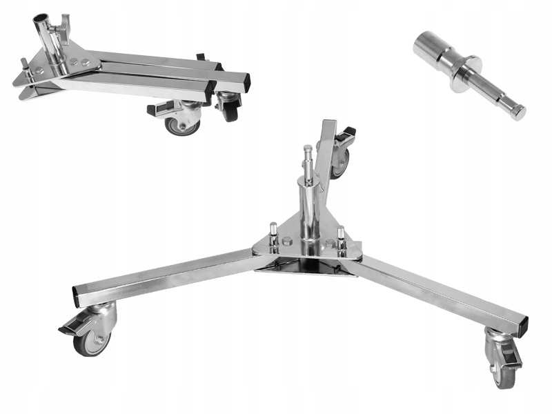 

Wózek na Kółkach Metalowy pod Statyw trzpień 16mm