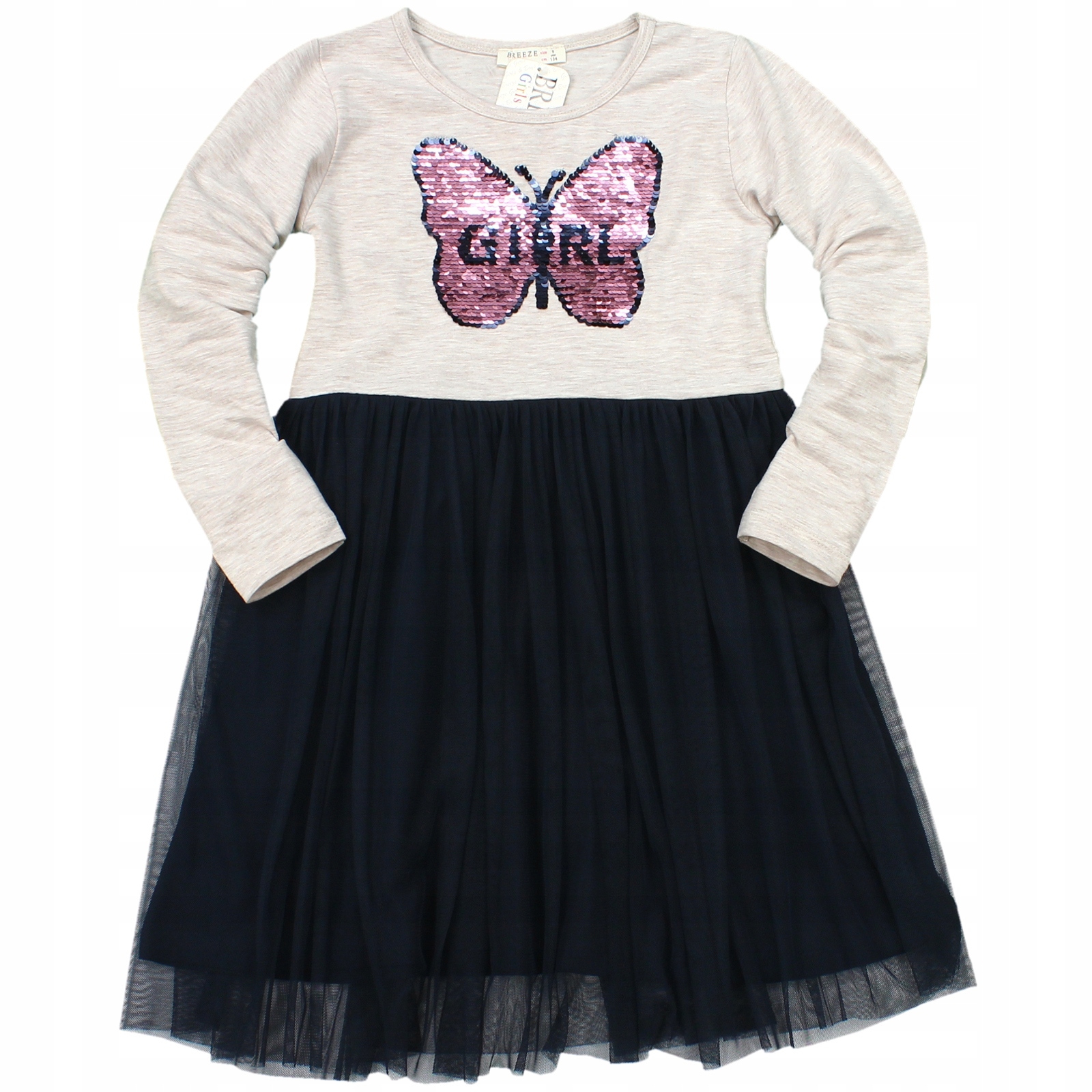 

Sukienka Tiulowa Magiczne Cekiny Motylek 152 GH593