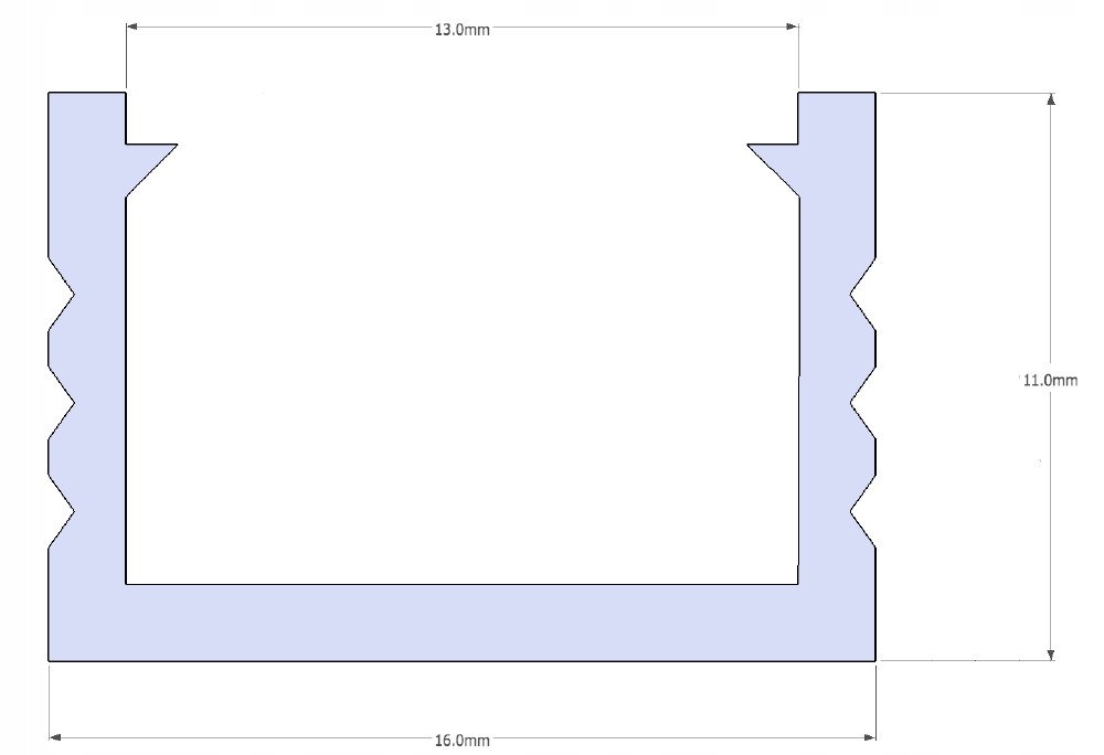 Profil LED MINI-G WYSOKI BRĄZOWY + KLOSZ | 1 METR Typ profil do LED