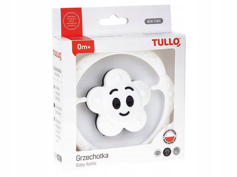 

Tullo Grzechotka Czarno Biała Gryzak Lekka Kwiatek