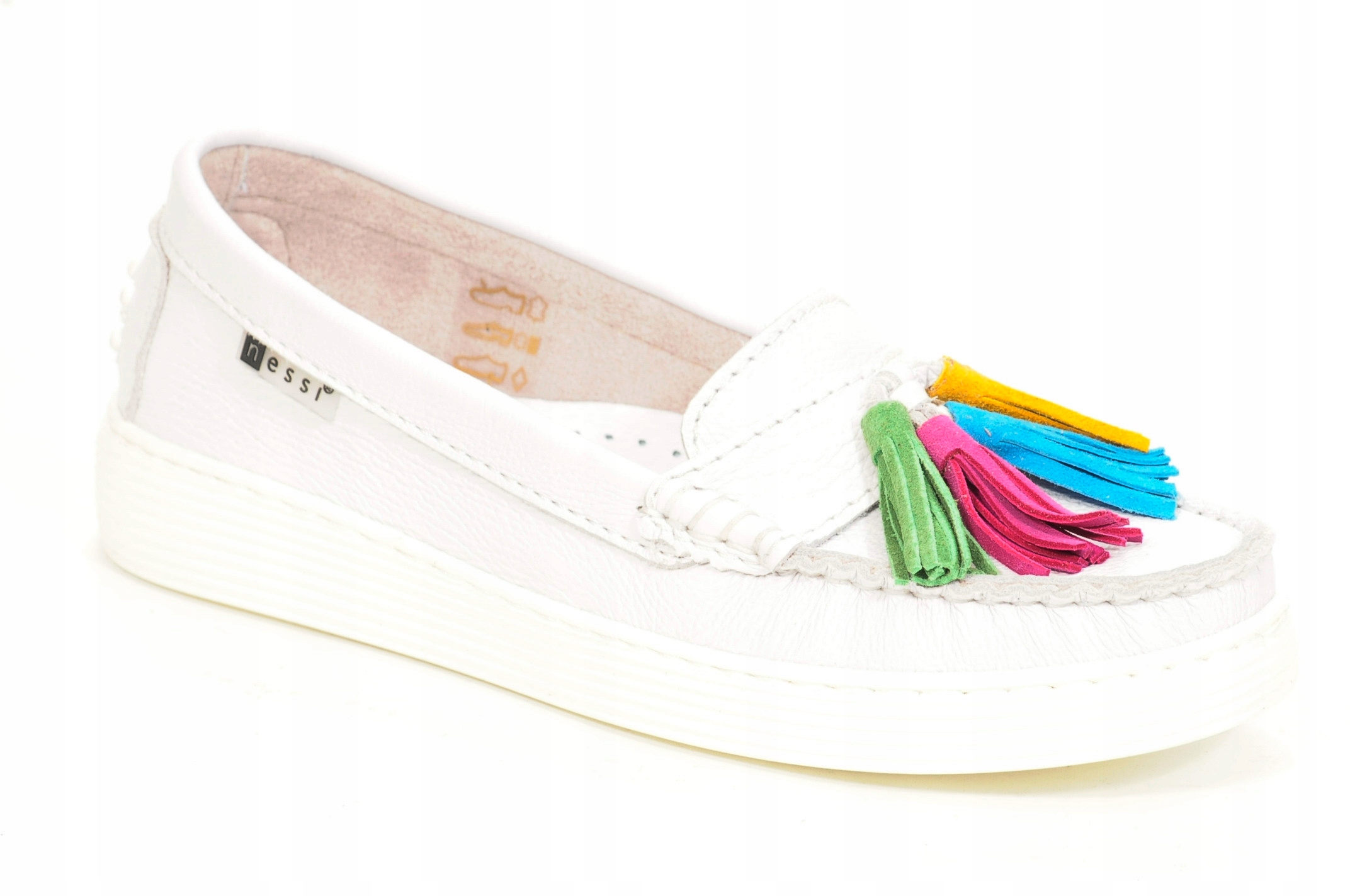 Mokasyny Nessi 18309 Biały 1 Rozmiar 37