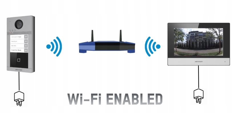 WIDEODOMOFON WiFi 7'' HIKVISION 2-Rodzinny PoE IP Kolor inny kolor