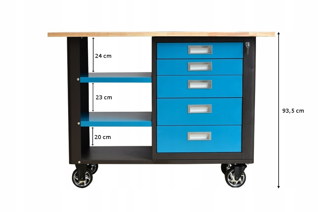 SZAFKA WARSZTATOWA NARZEDZIOWA STOL WOZEK Z BLATEM Weight with packaging 75 kg