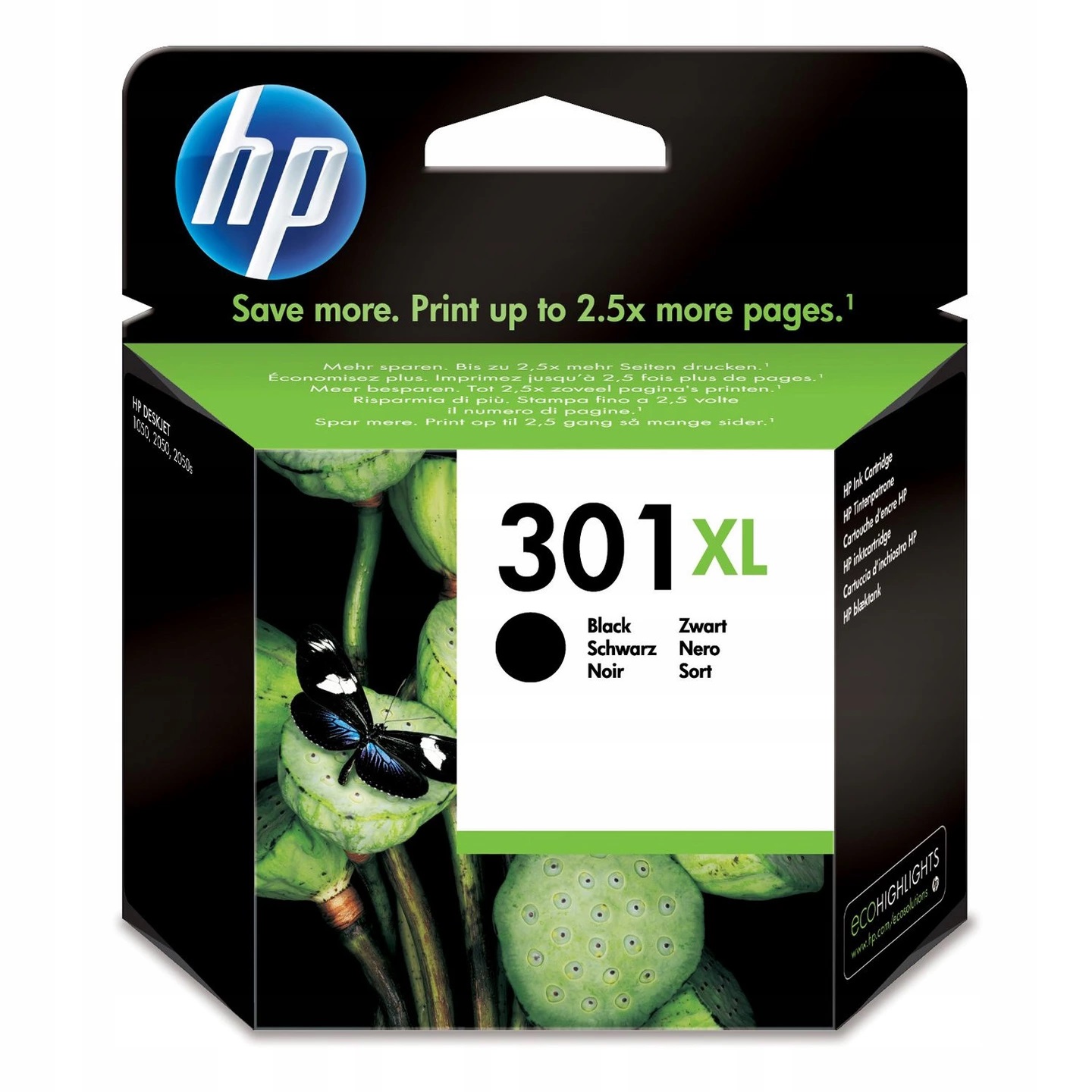 Inkoust Hp 301XL CH563EE Černý Originální 2540 4500