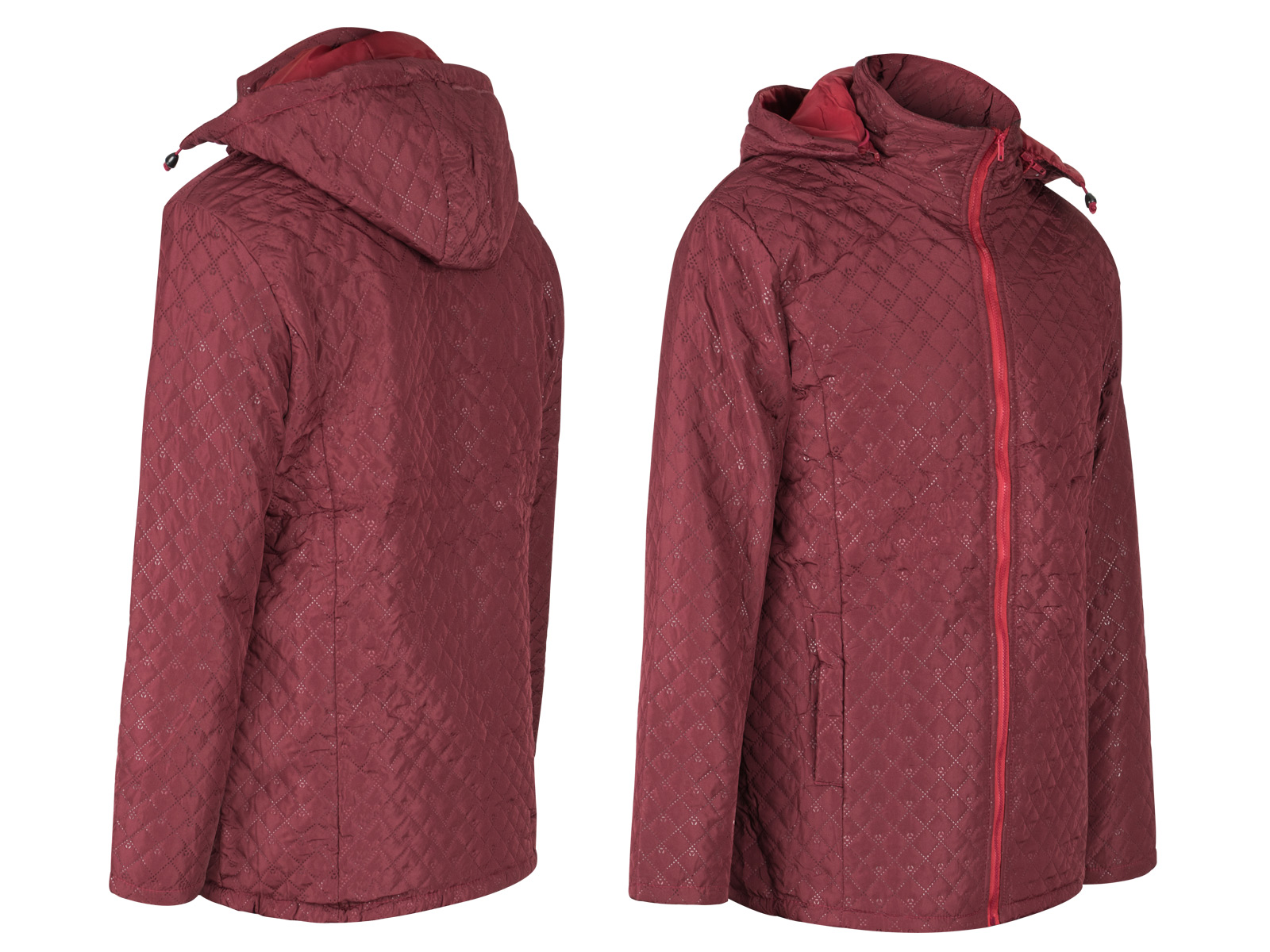 

Ocieplana Kurtka Damska z Kapturem 0505 XXL Bordo