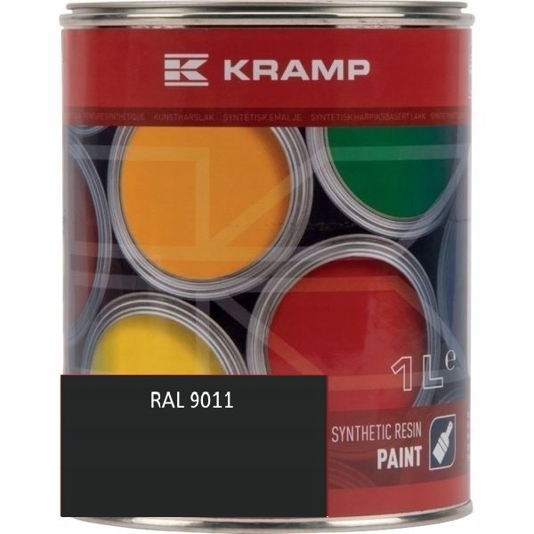 

Lakier farba czarny grafitowy, czarna, Ral 9011 1L