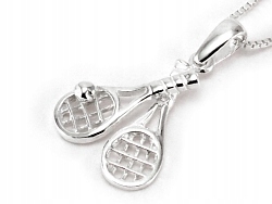 

Srebrny Łańcuszek Wisiorek Tenis rakiety do tenisa