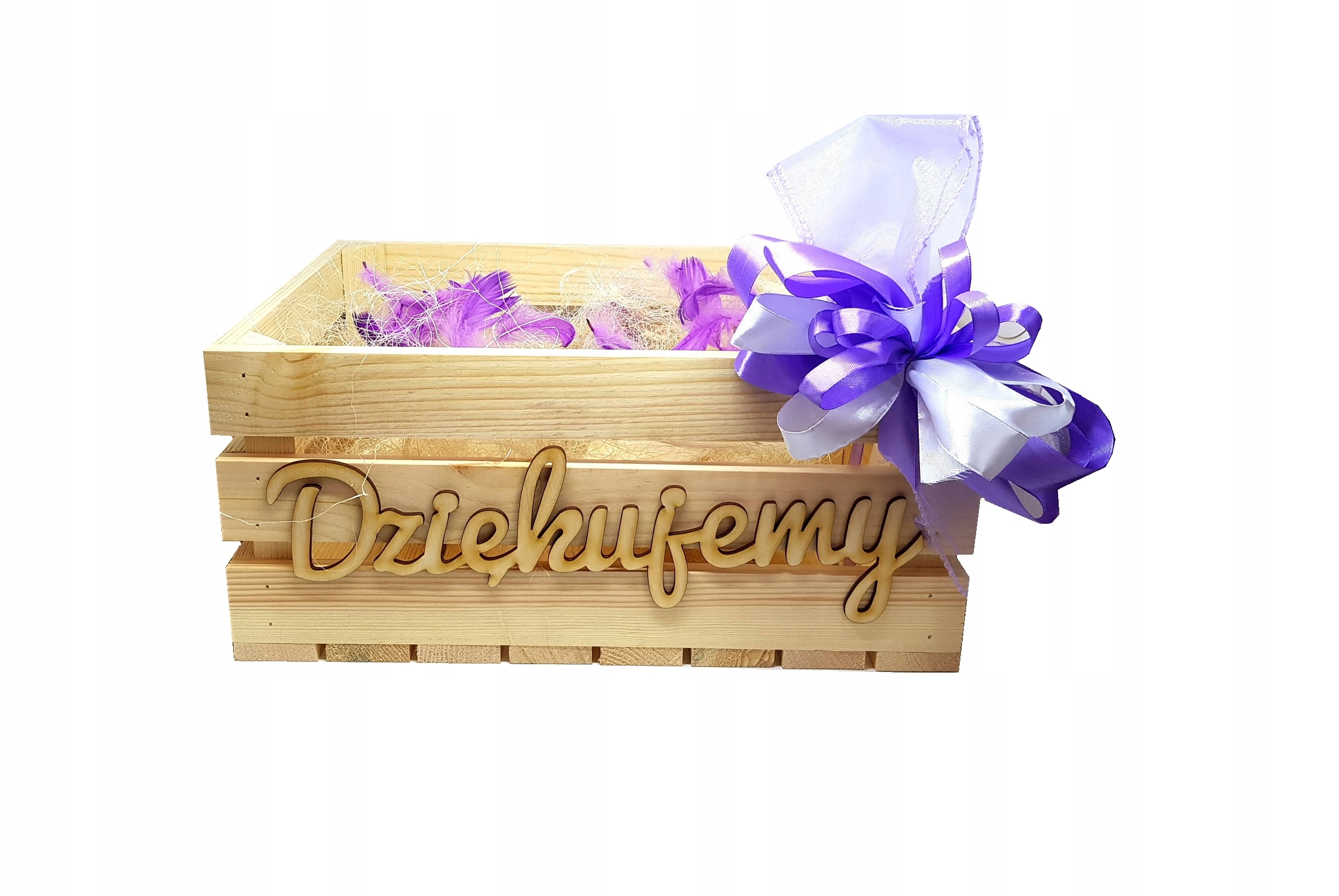 

Podziękowania Ślubne Skrzynka Dziękujemy Kosz