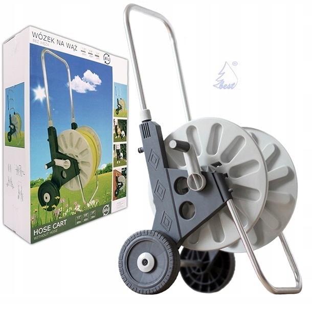 WÓZEK ALU WĄŻ OGRODOWY 4-WARSTWOWY 1/2 50 METRÓW BEST POLSKA ZRASZACZ KPL Typ zestawy