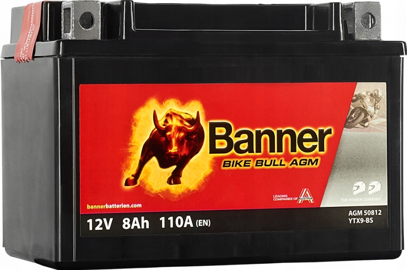 

Akumulator Banner YTX9-BS 12V 8Ah 110A Skuter