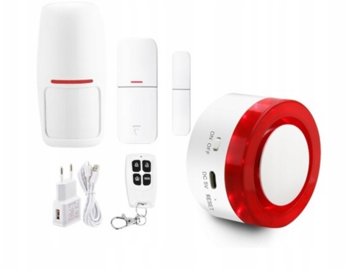 

Alarm Wifi RF433 MHz Syrena Zestaw Tuya j.polsk H1