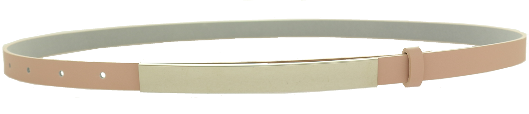 

Wąski rózowy Pasek Damski Skórzany blacha Skóra Pl