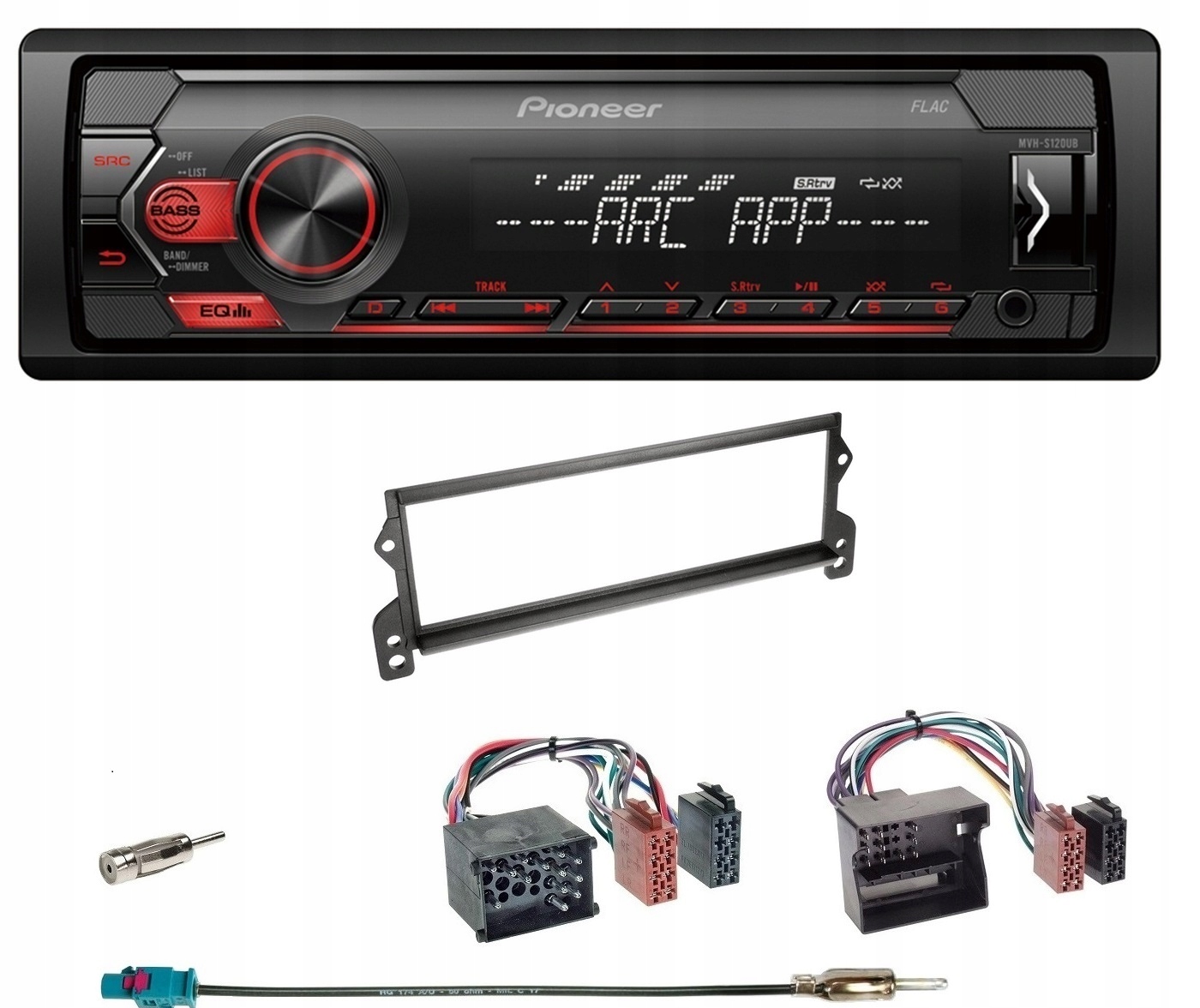 Autorádio Pioneer MVH-S120UB Aux Usb MP3 Rám Bmw Mini Cooper