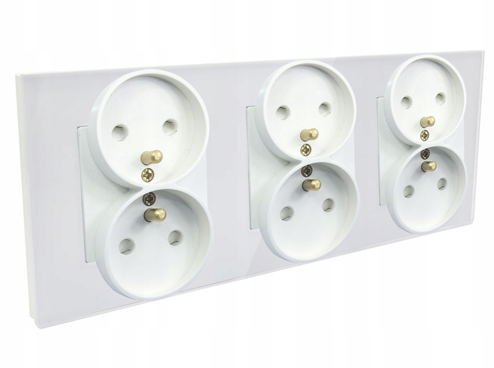 

Gniazdo Gniazdko Elektryczne Szklane Potrójne