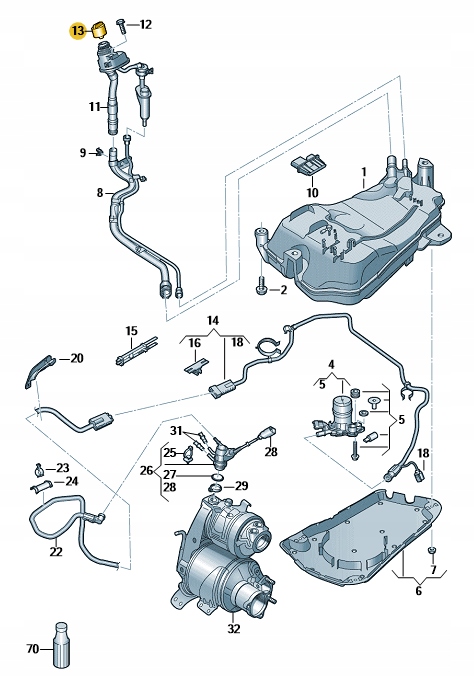5Q0 131 - AdBlue FILLER CAP CAP VW ASO