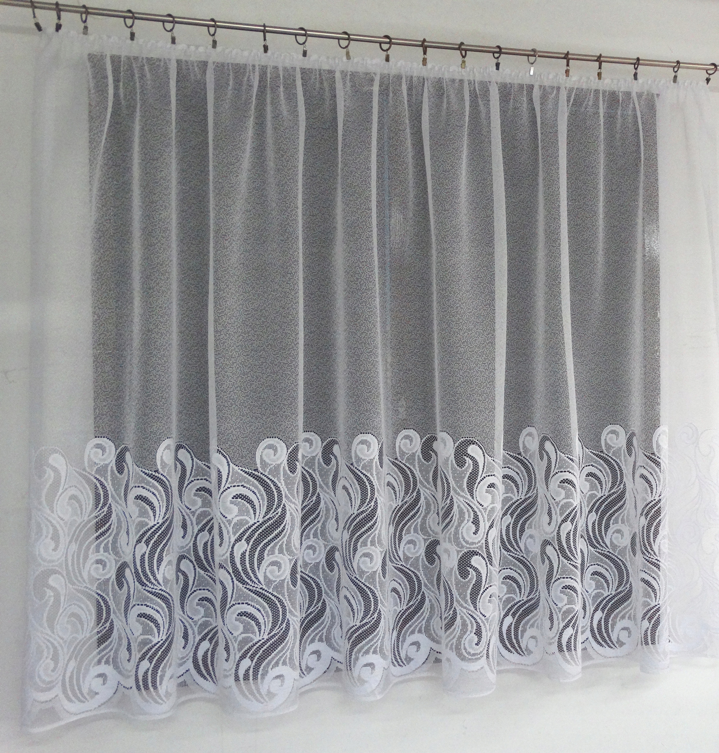 Mg Záclona žakár Zuza Bílá 400x110 cm Hotová S Páskou Skr