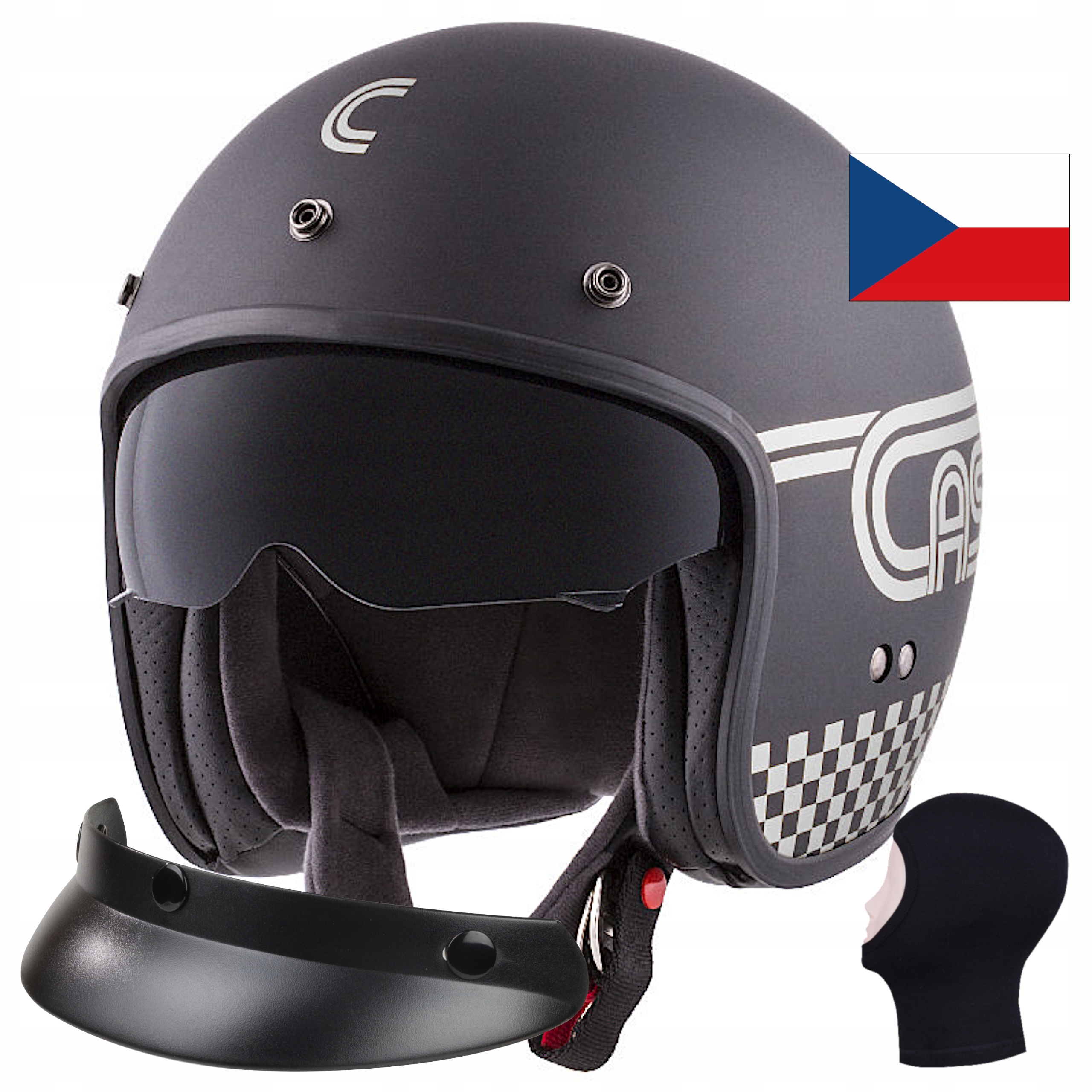 

Silver Kask Motocyklowy Cruiser Chopper Cassida S
