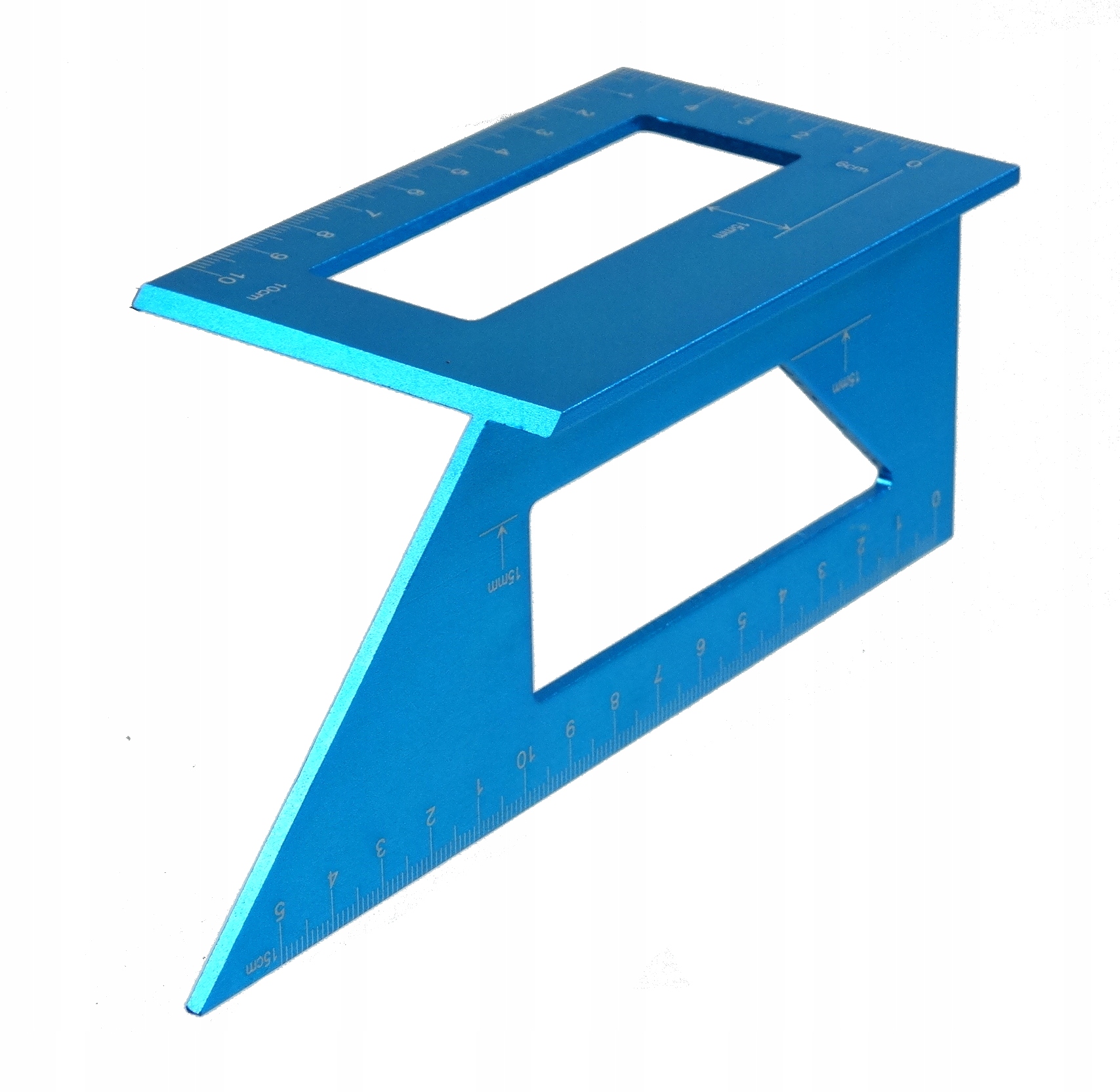 

Kątownik stolarski aluminiowy 45' , 90' 3D blue