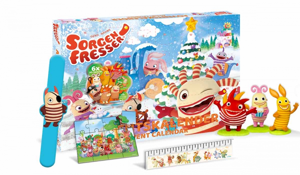Адвент-календарь Craze Sorgenfresser Flint, 6 фигурок-подвесок 3D и аксессуары, от 3 лет — фото 2