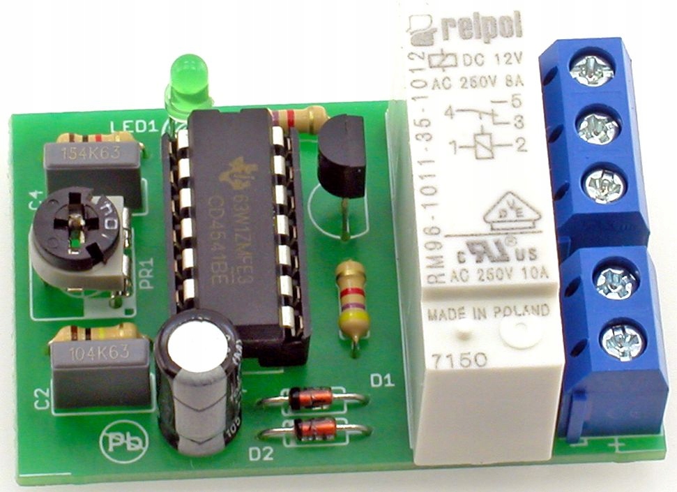 

Regulowany włącznik opóźniający AVT1710
