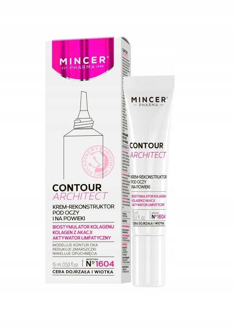 Krem rekonstruktor pod oczy, Contour Architect 1604 Mincer Pharma 15ml