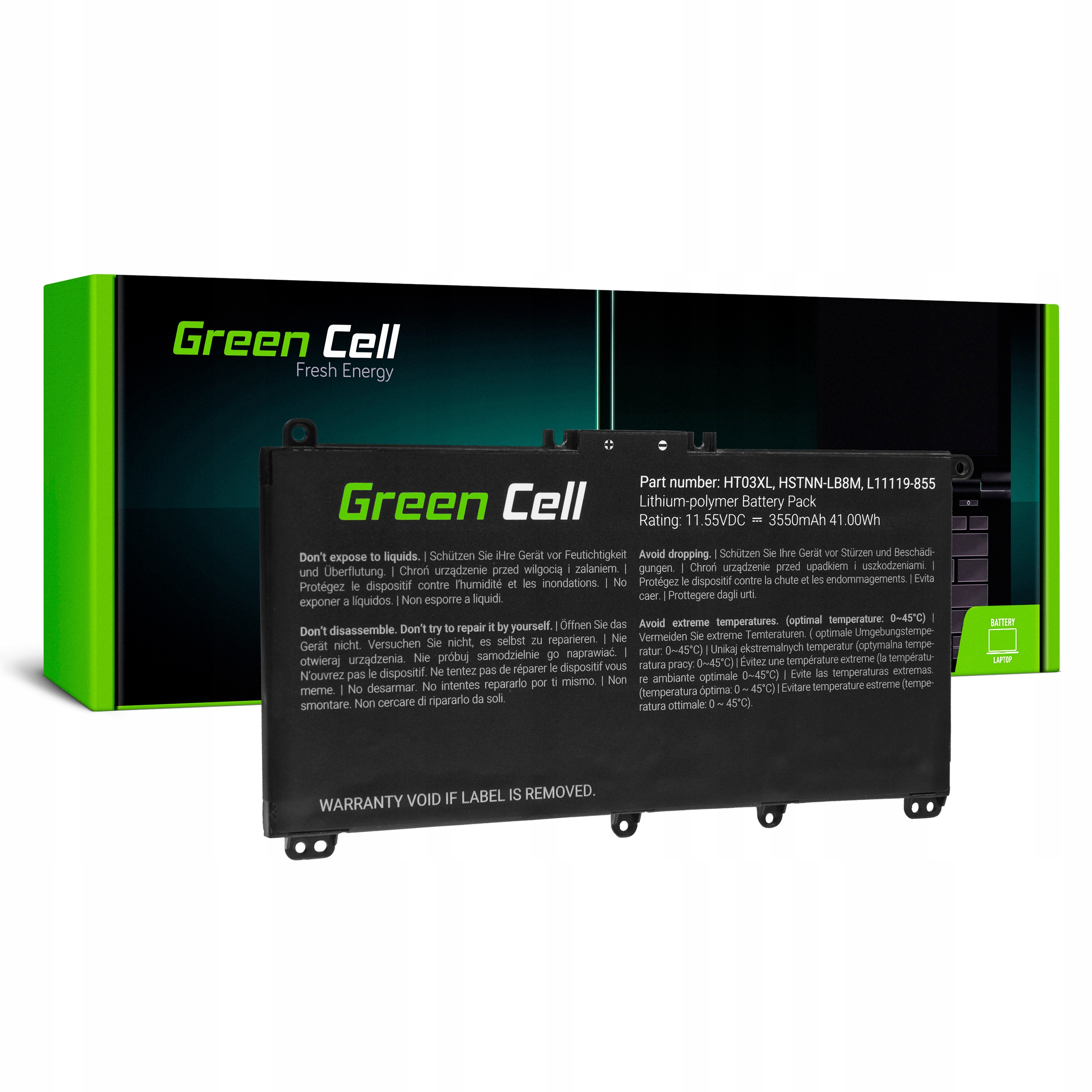 

Bateria HT03XL do Hp 250 G7 G8 255 G7 Hp 14 15 17
