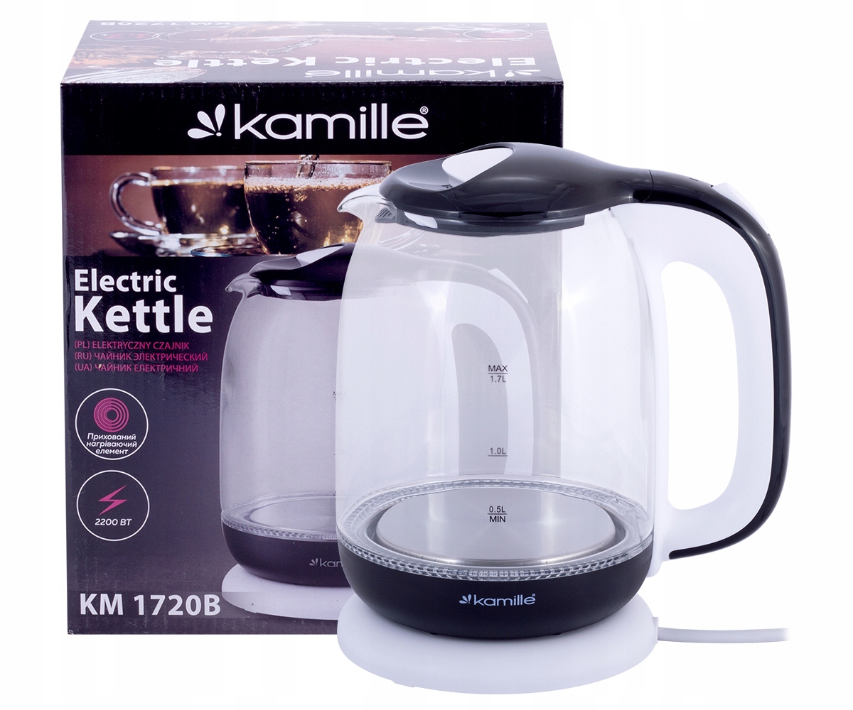 

Szklany Czajnik Elektryczny Led 1,7 L Kamille