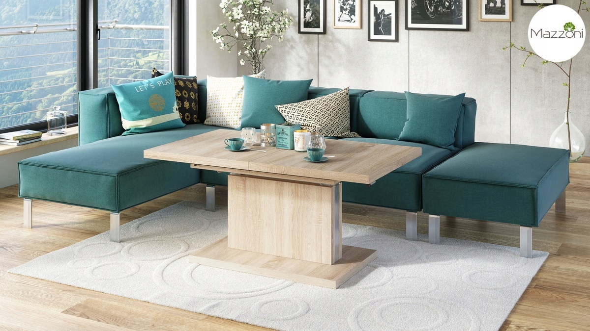 ASTON Dąb Sonoma ~ ŁAWA ROZKŁADANA PODNOSZONA STÓŁ Kolekcja ASTON