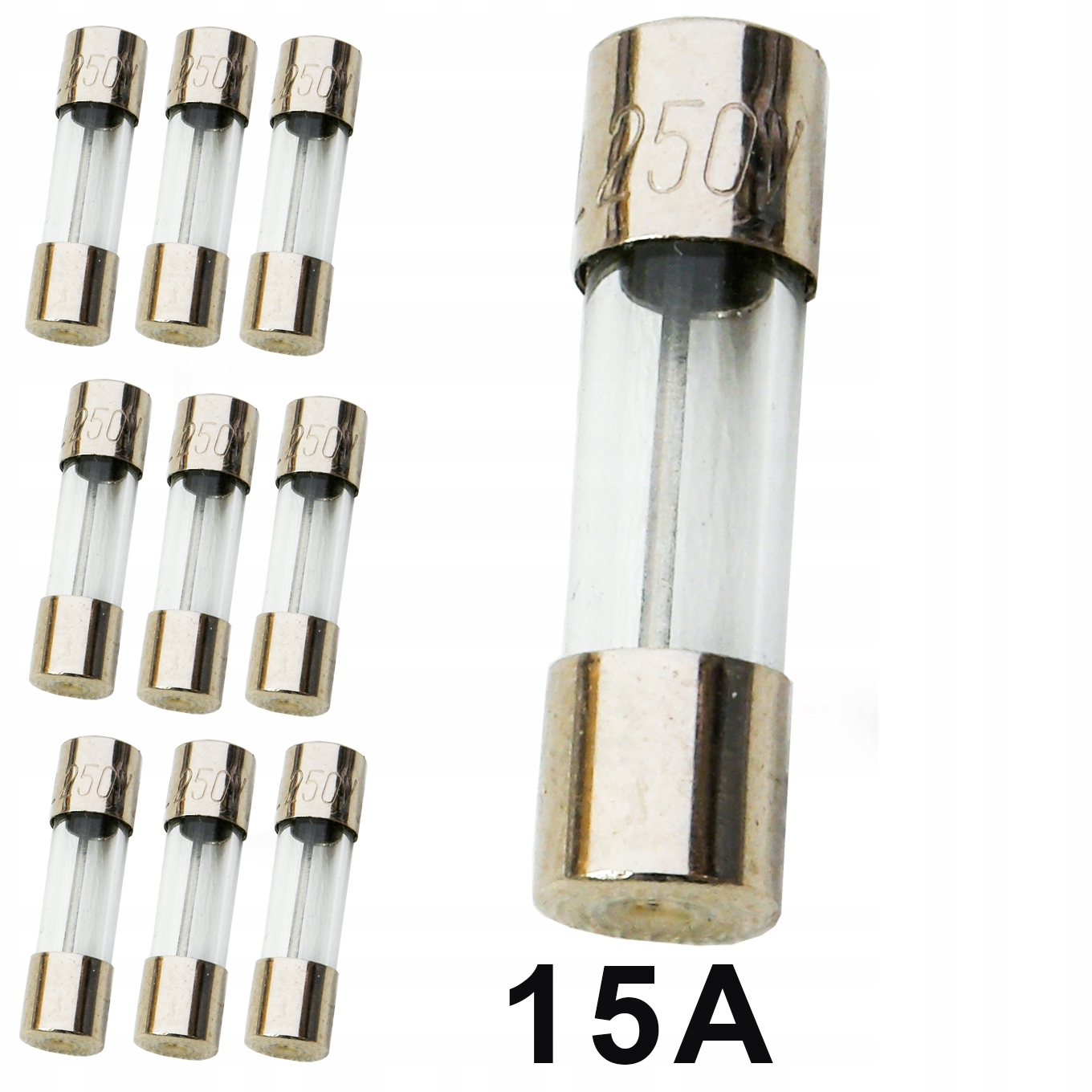 

Bezpiecznik szklany Tv Wta 15A 20mm 10szt led
