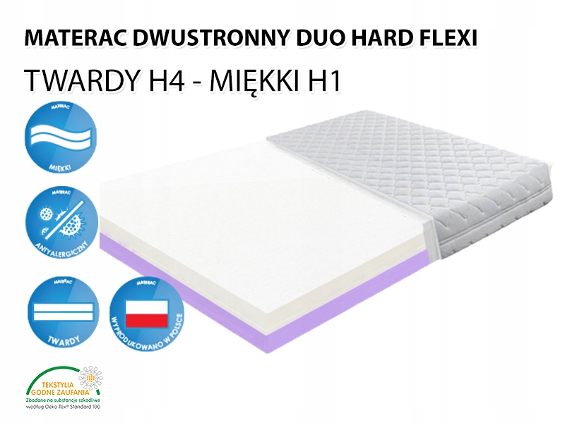 200X220 POLSKI MATERAC ORTOPEDYCZNY TWARDY 20CM