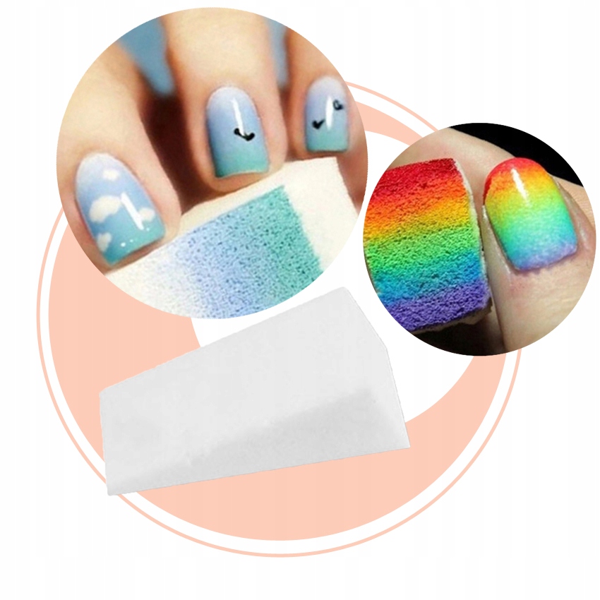 10 x Gąbka do ombre manicure hybryd trójkątna Marka Excellent