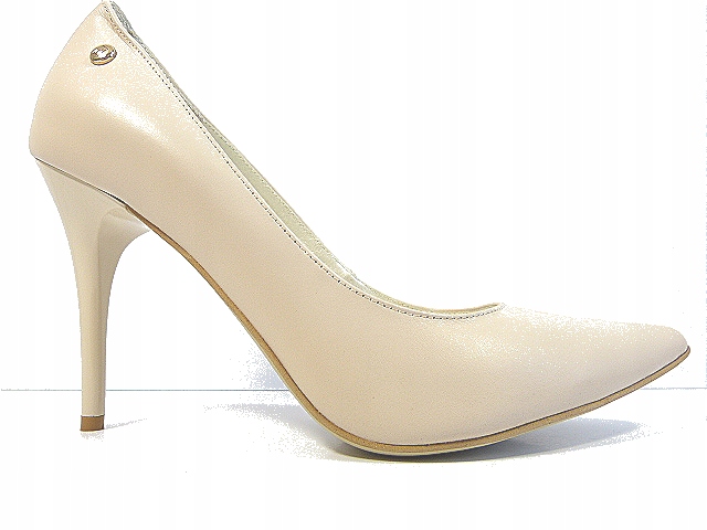 Dámské béžové lodičky Lico, elegantní klasické dámské kožené boty J.w 39