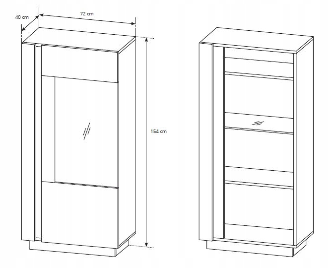 Zestaw mebli z Ławą MONA Biały Połysk Dąb Salon Kolor frontów biały