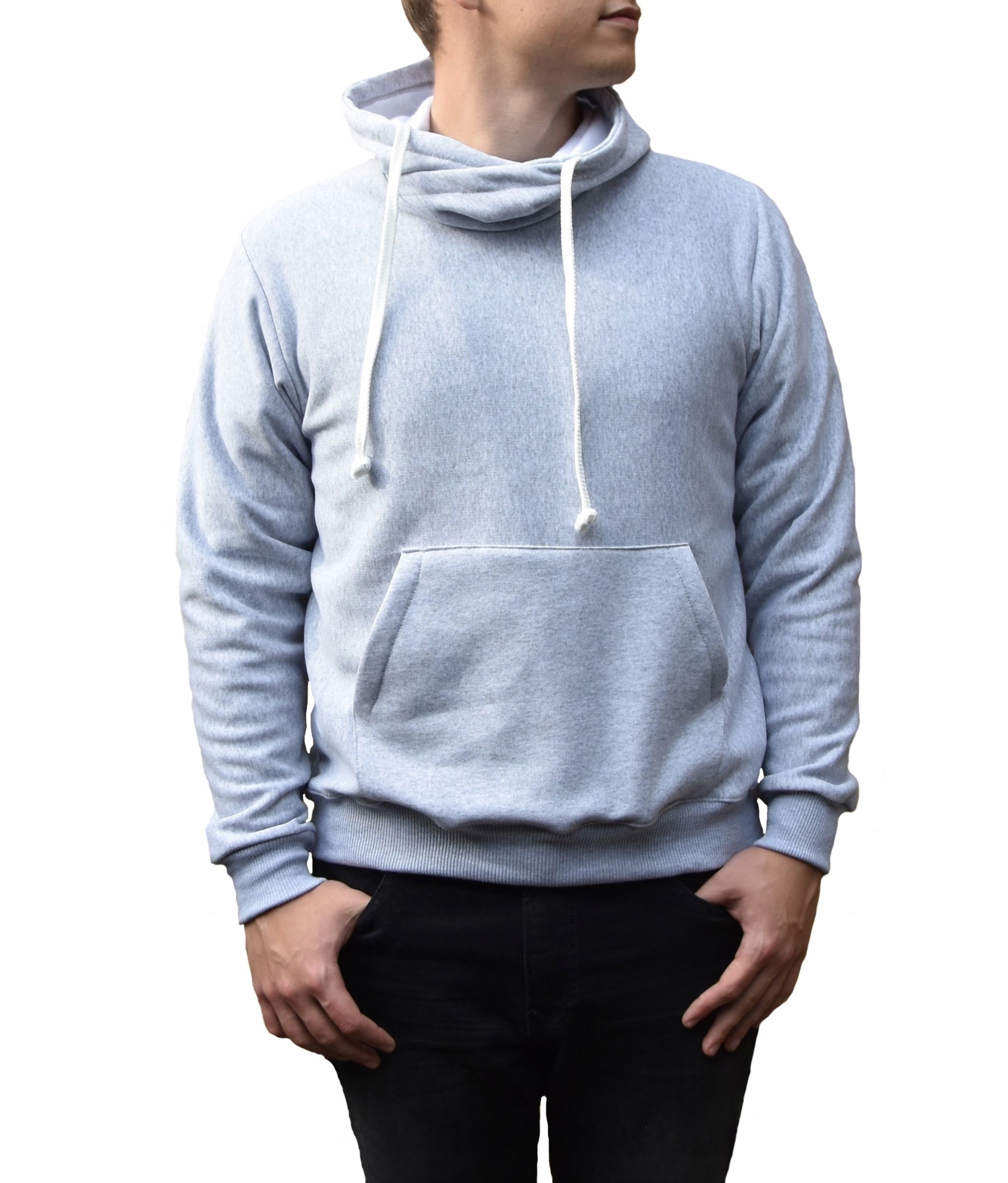 

Bluza Męska z kapturem Szara Nowa Pl - XXL
