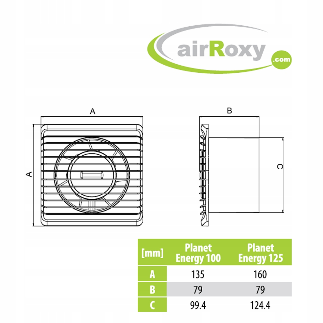 Wentylator airRoxy planet eneRgy fi 100 Standard EAN (GTIN) 5901583200908