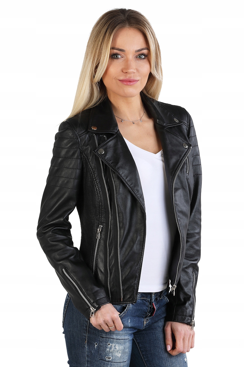 kurtka skórzana ramoneska DAVID RYAN - VICKY - XL